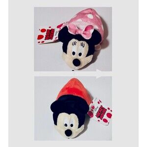 DISNEY MINI FLIPZEES PLUSH MICKEY MOUSE TO MINNIE MOUSE FLIPAZOO NWT